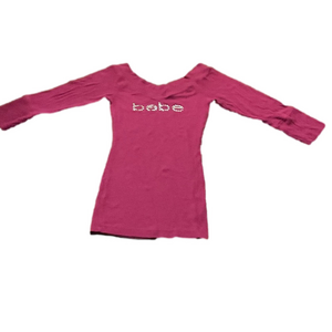 Bebe Fuchsia Long Sleeve Top